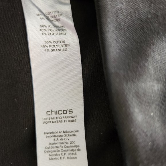 So Slimming by Chicos Audrey Career Casual Ankle Pants Size 2 (12 Reg) Black EXC - Picture 9 of 10